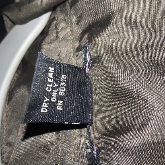 Lucky brand button front lace trim silk blouse Sz M square collar flutter sleeve - Picture 14 of 14